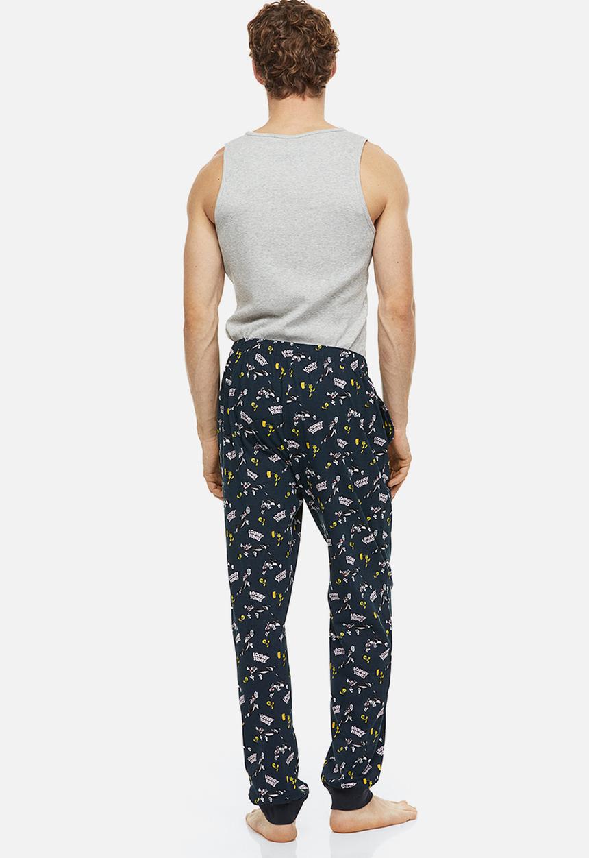 H&M - Regular fit pyjama bottoms - dark blue & looney tunes 