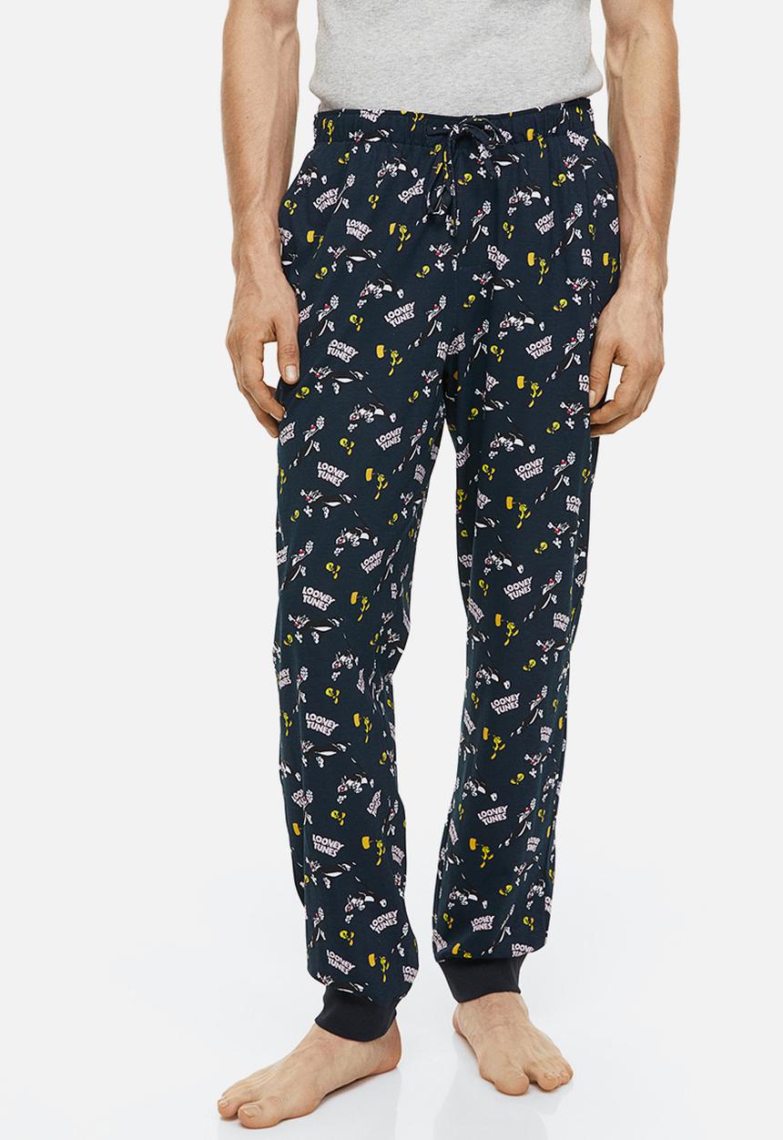 H&M - Regular fit pyjama bottoms - dark blue & looney tunes 