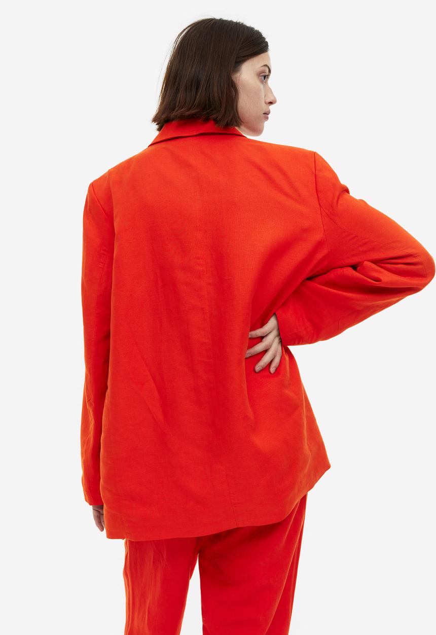 H&M - Double-breasted blazer - red