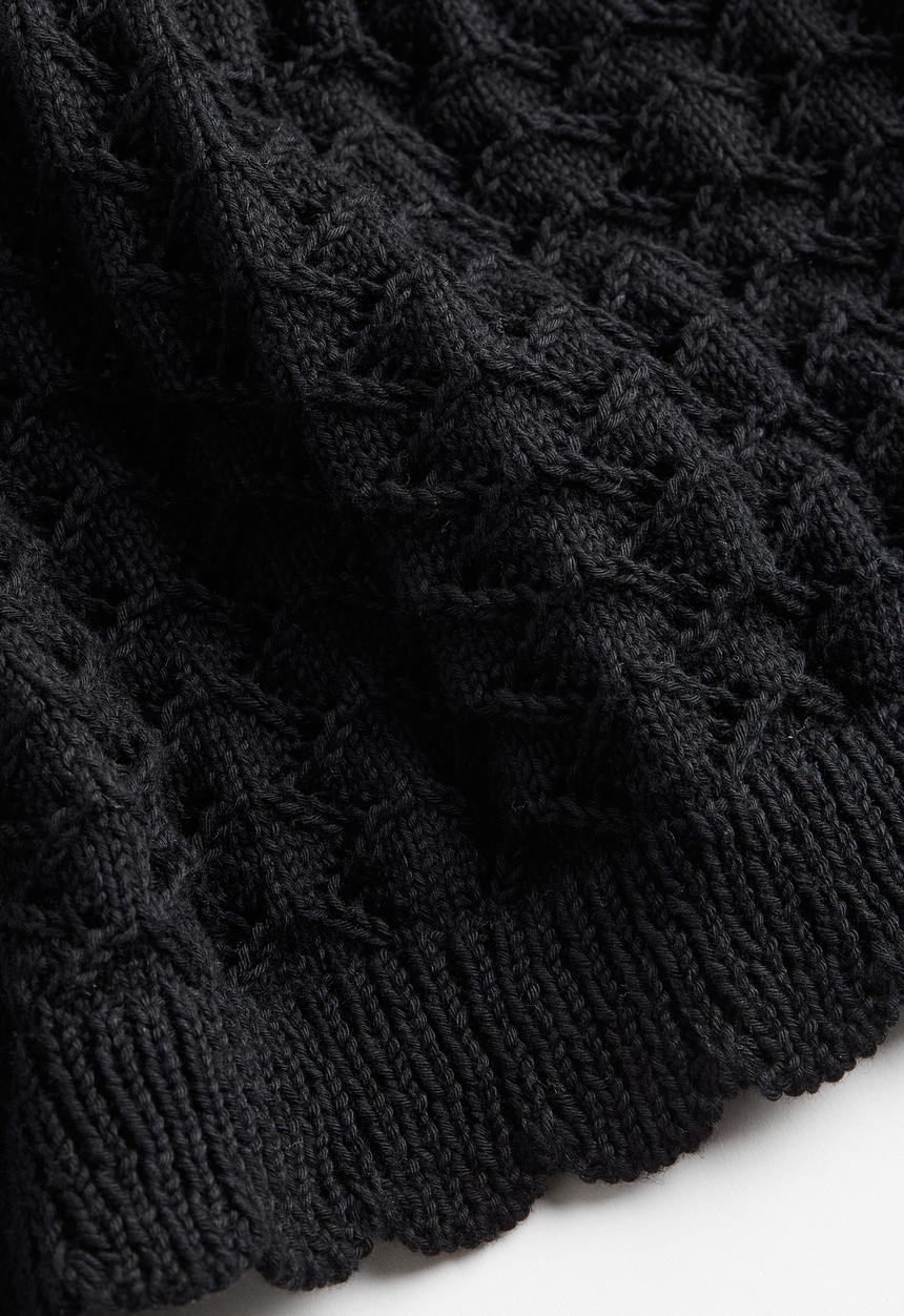 H&M - Crochet-look vest top - black