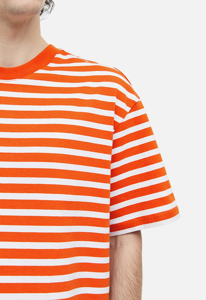 H&M - Relaxed fit cotton t-shirt -  orange striped