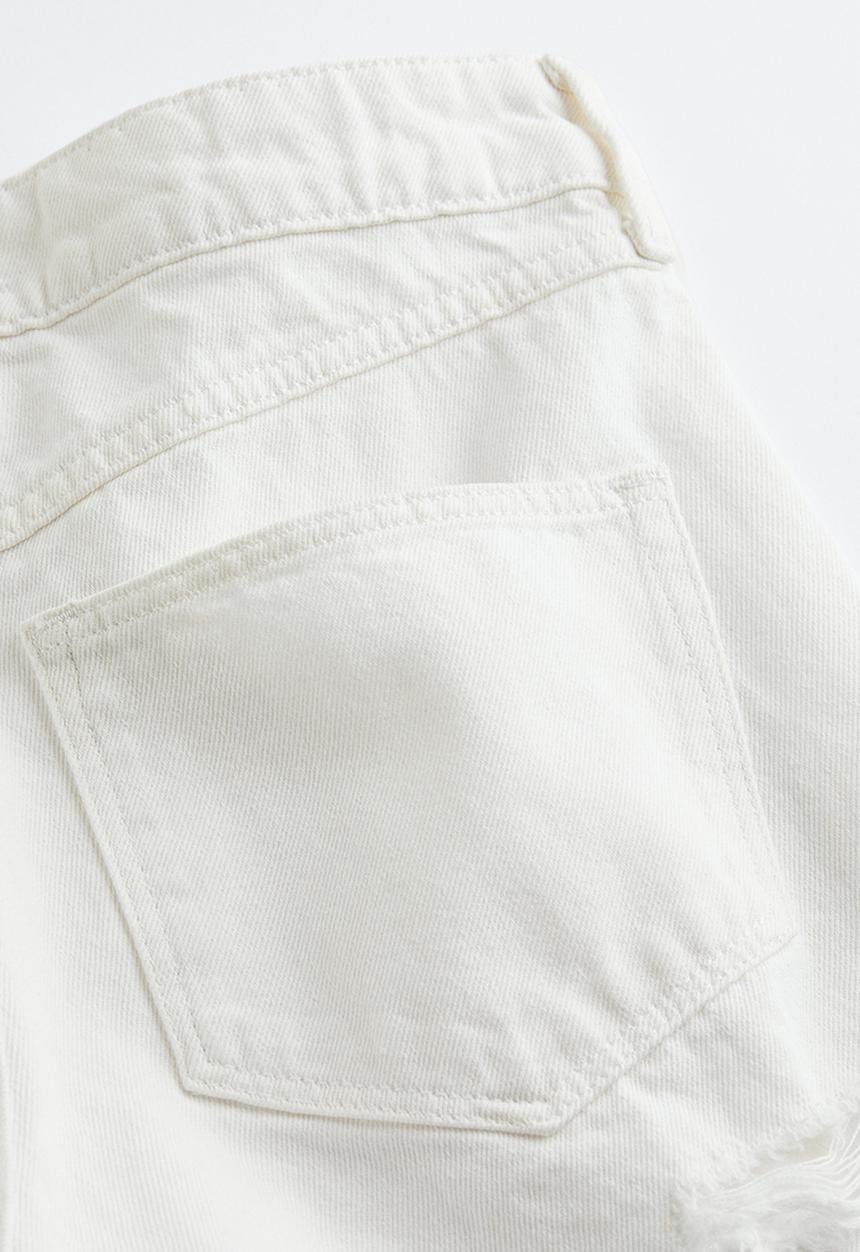 H&M - Cotton denim shorts - white