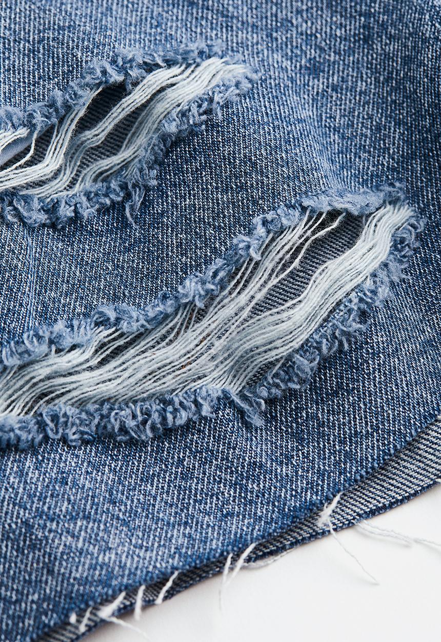 H&M - Cotton denim shorts - denim blue 