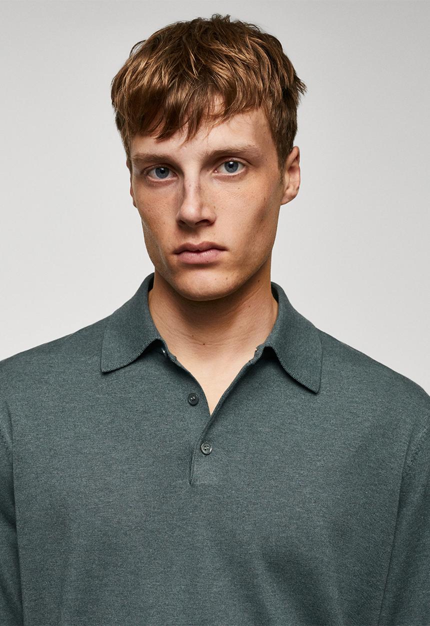 MANGO - Polo shirt tens - medium green 