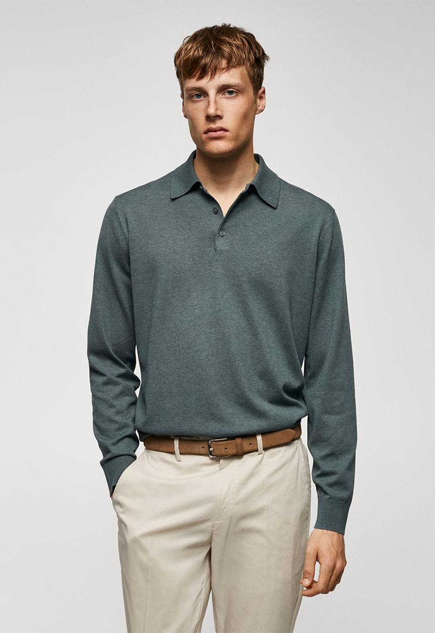 MANGO - Polo shirt tens - medium green 