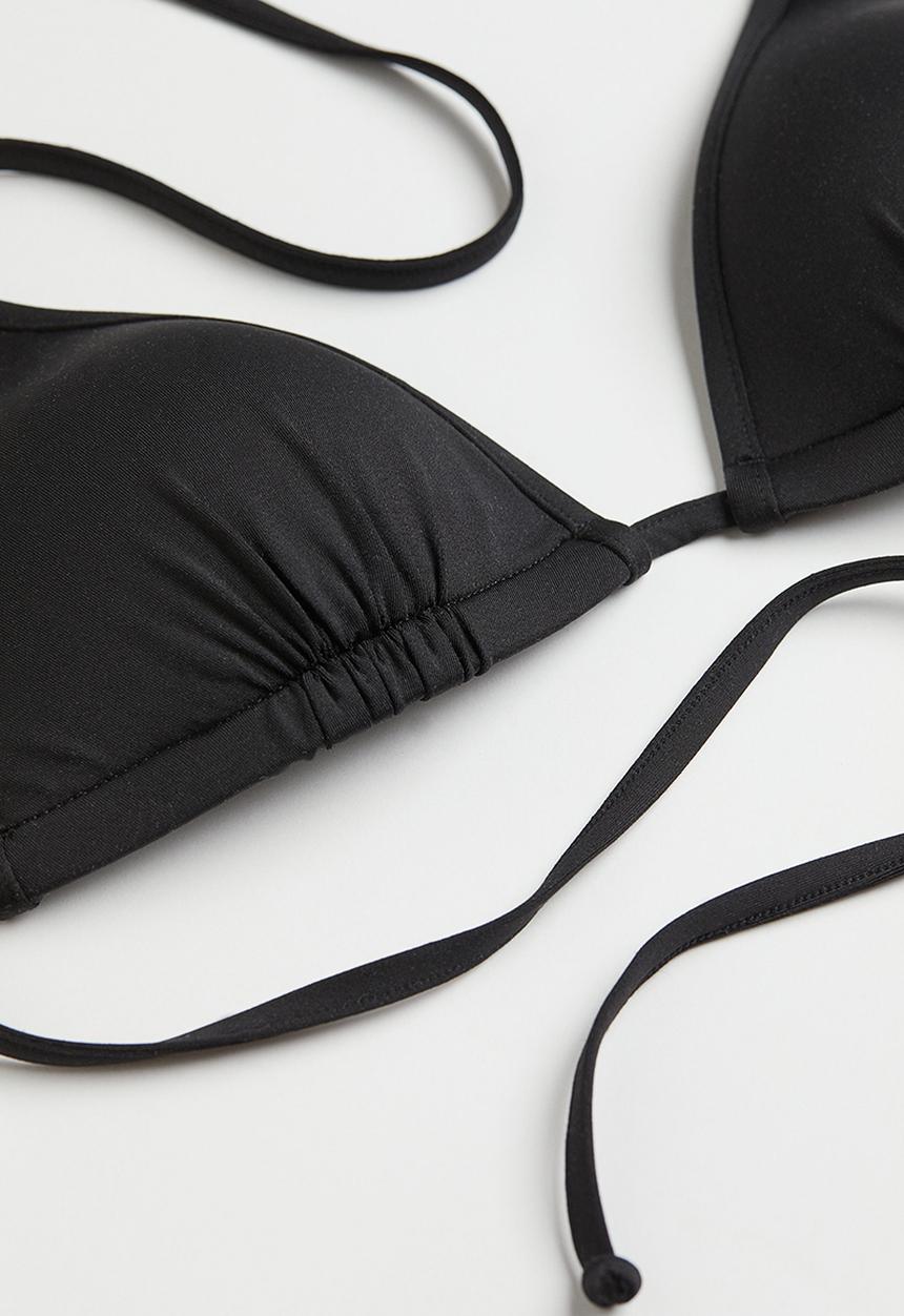 H&M - Push-up triangle bikini top - black