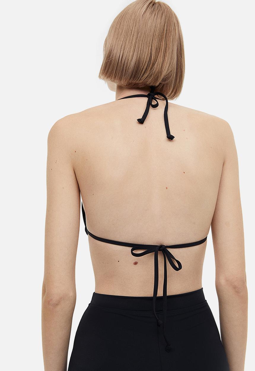 H&M - Push-up triangle bikini top - black