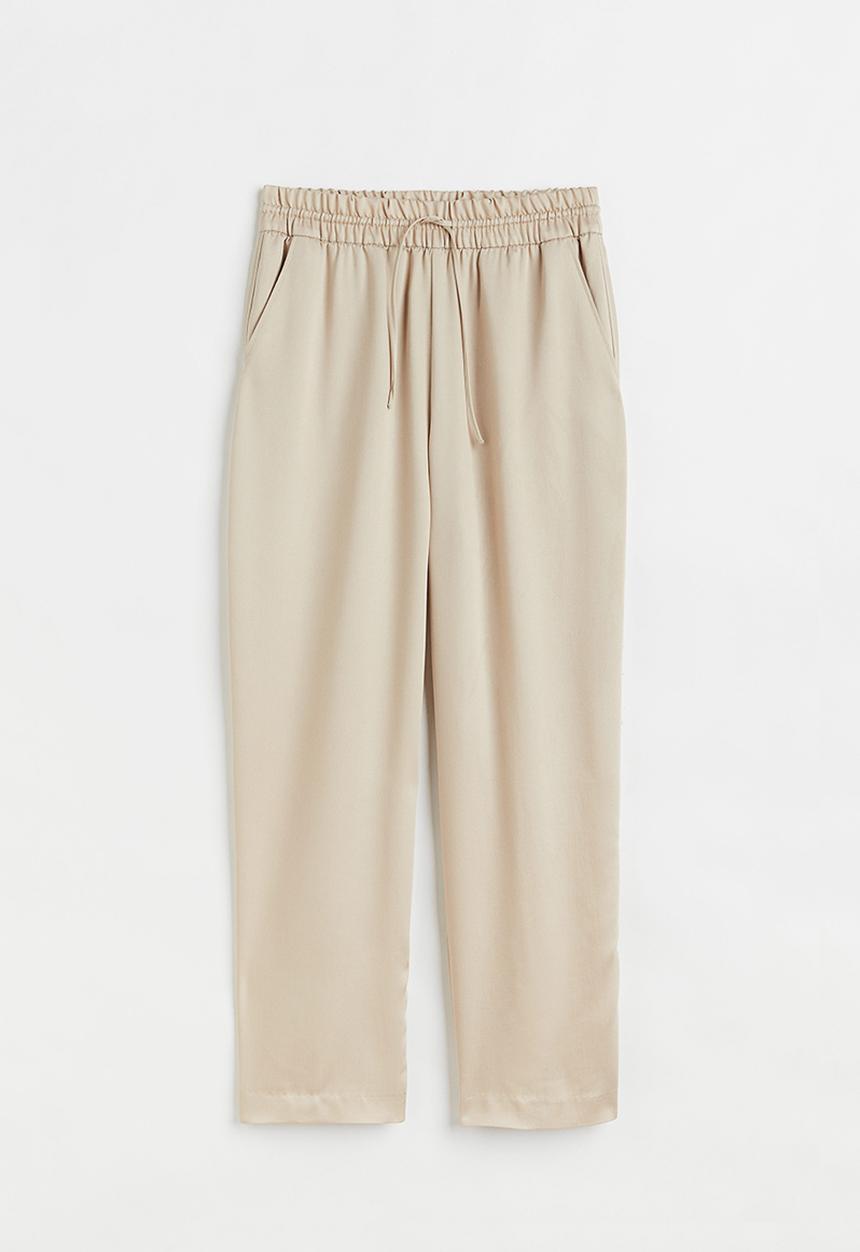 H&M - Pull-on lyocell-blend trousers - light beige