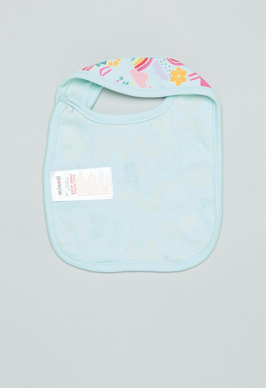 MINOTI - 2 Pack bib - turquoise & yellow