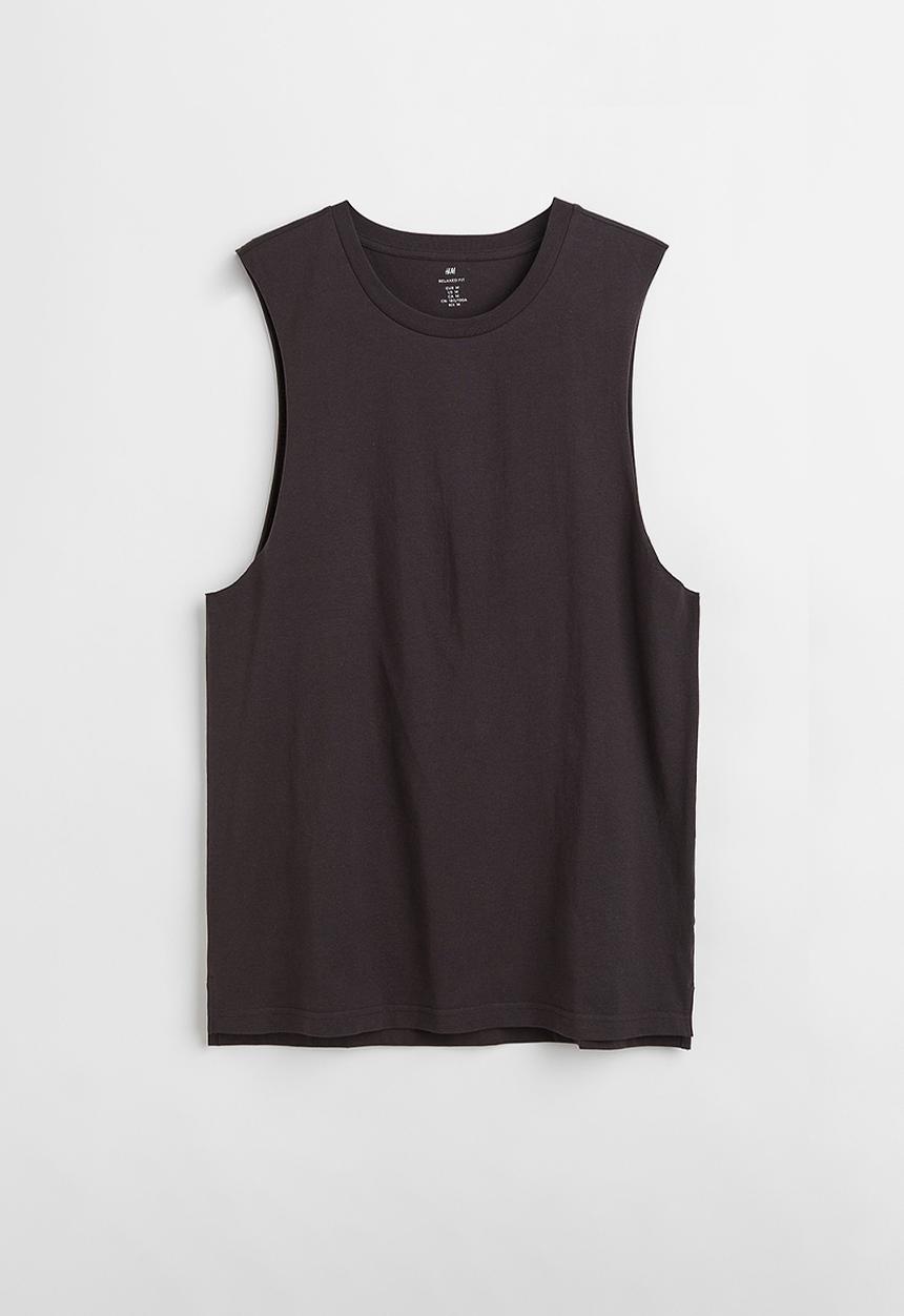 H&M - Relaxed fit vest top - black