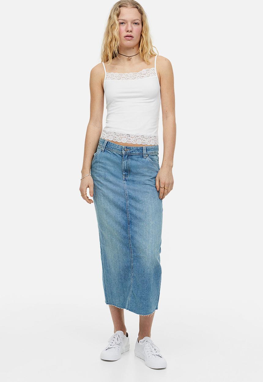 H&M - Lace-trimmed vest top - white