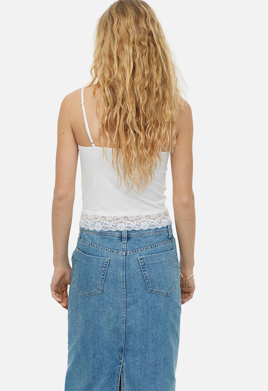 H&M - Lace-trimmed vest top - white