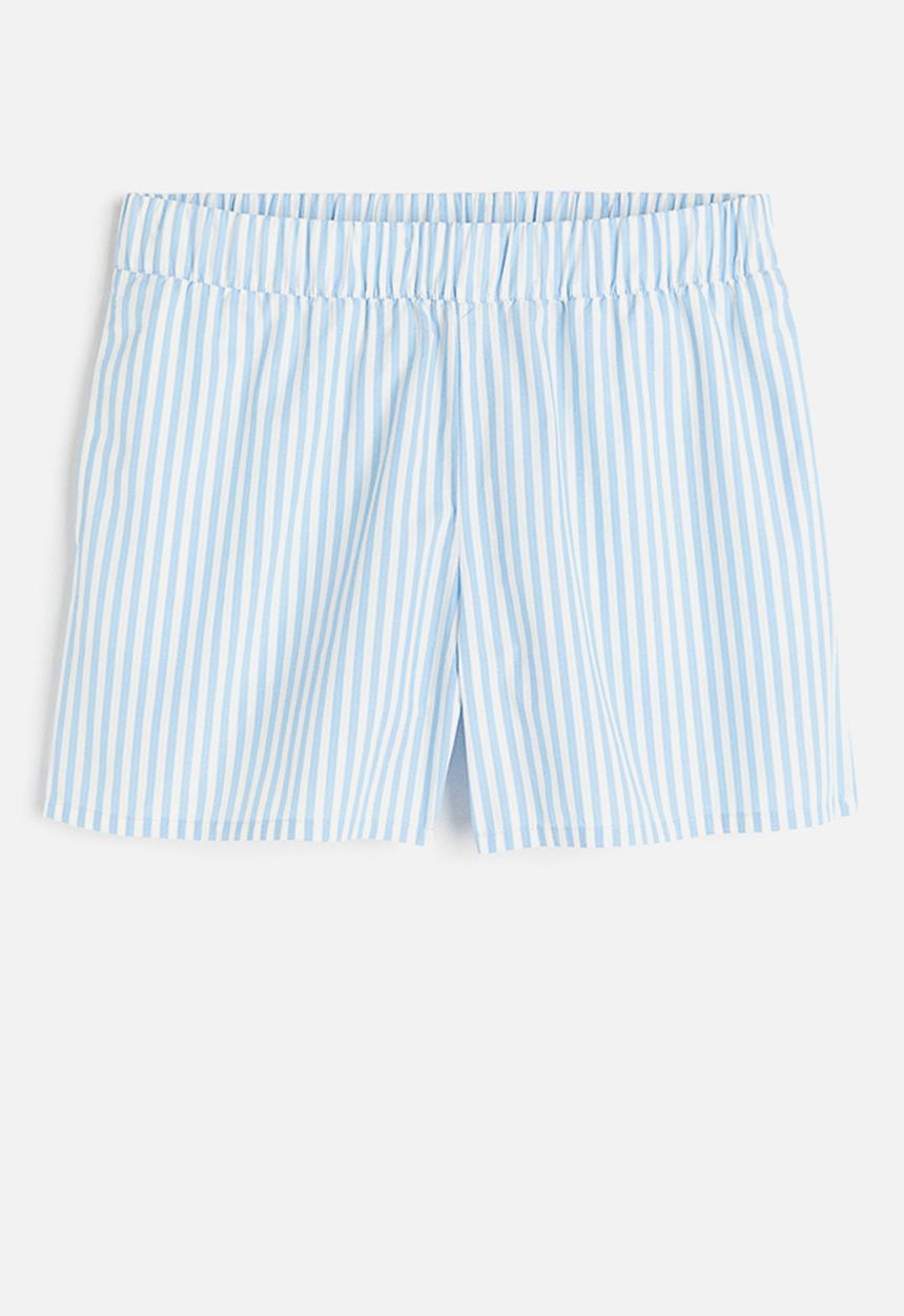 H&M - Pull-on shorts - light blue & white striped