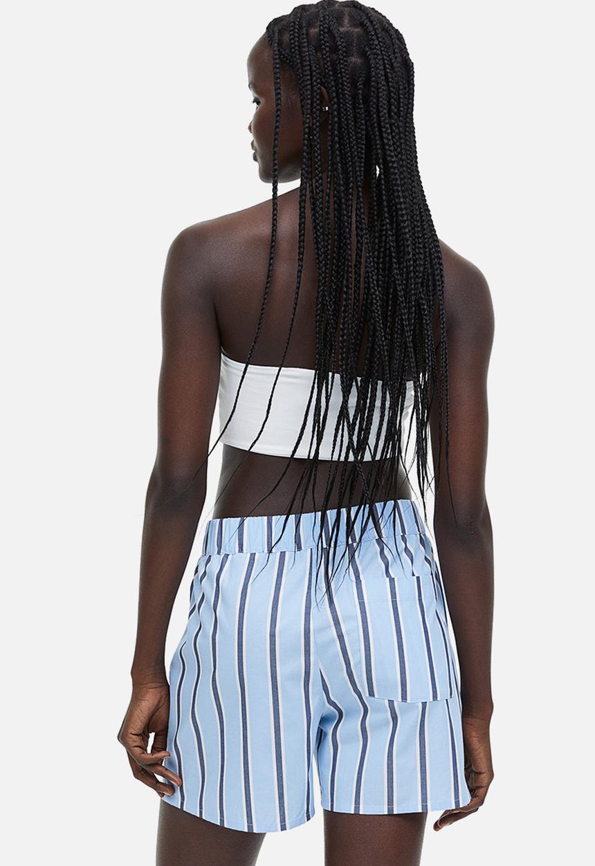 H&M - Pull-on shorts - light blue & white striped