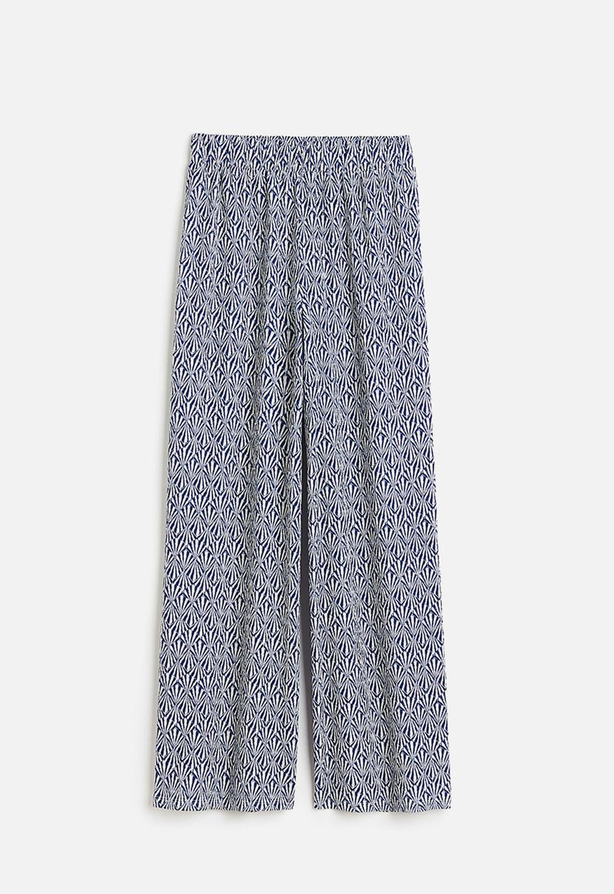 H&M - Pull-on jersey trousers - dark blue patterned