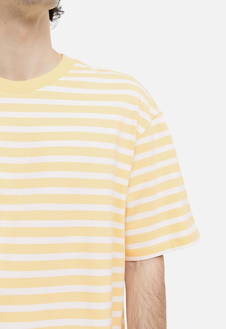 H&M - Relaxed fit cotton t-shirt - white & yellow 