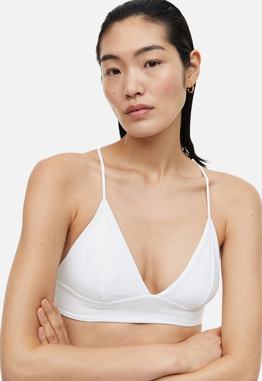 H&M - Padded bikini top - white