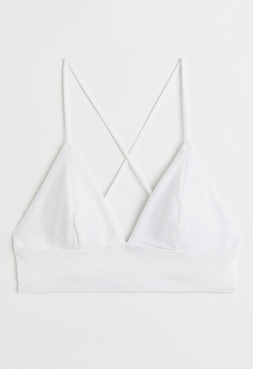 H&M - Padded bikini top - white