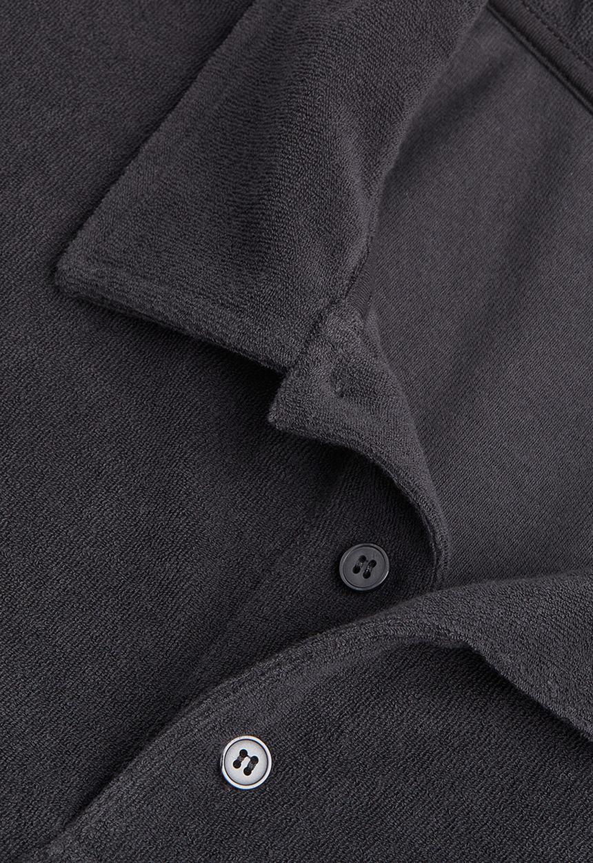 H&M - Relaxed fit terry polo shirt - grey
