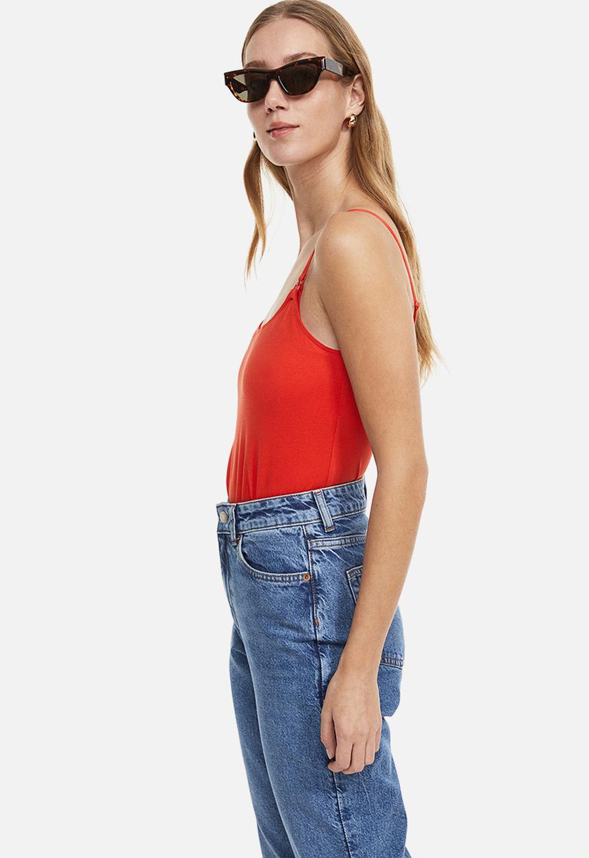 H&M - Mama 2 pack nursing tops - red & light beige 