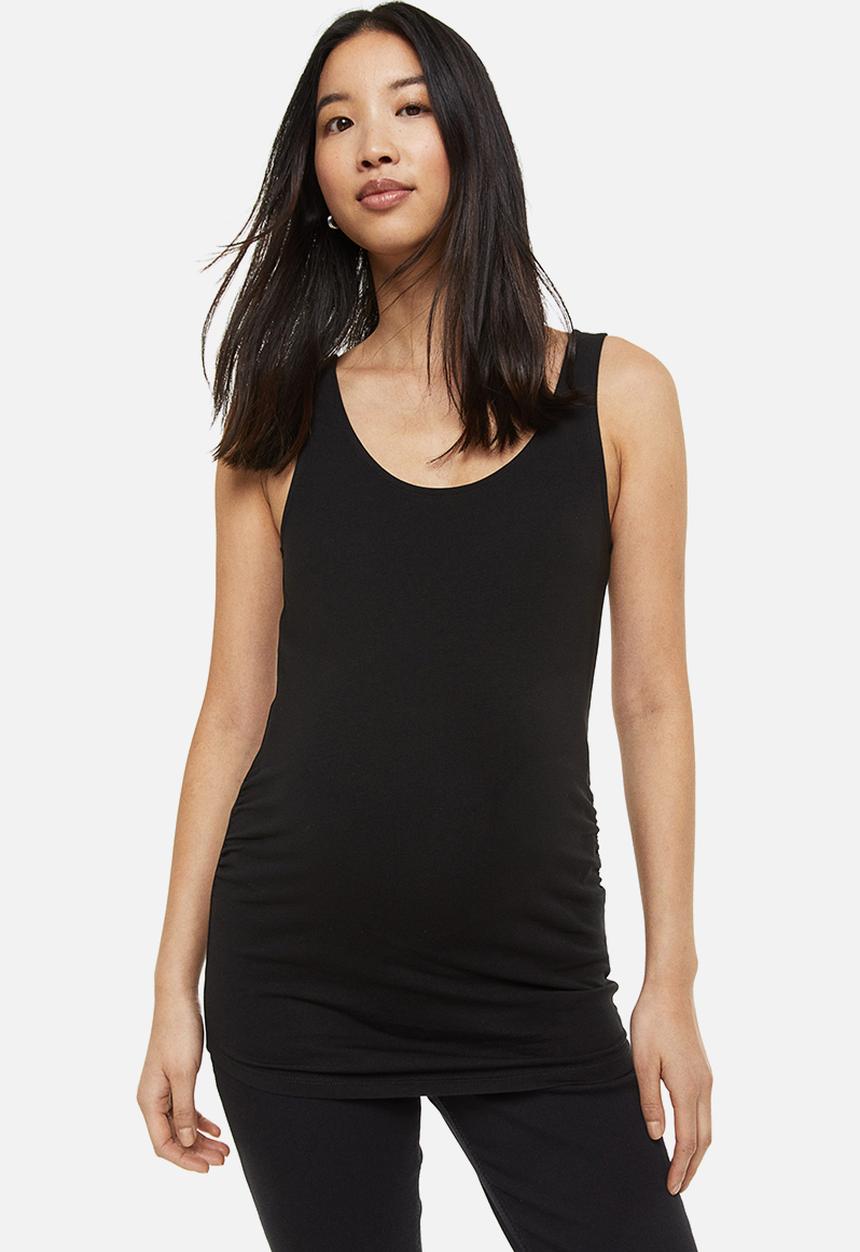H&M - Mama 2 pack cotton vest tops - black