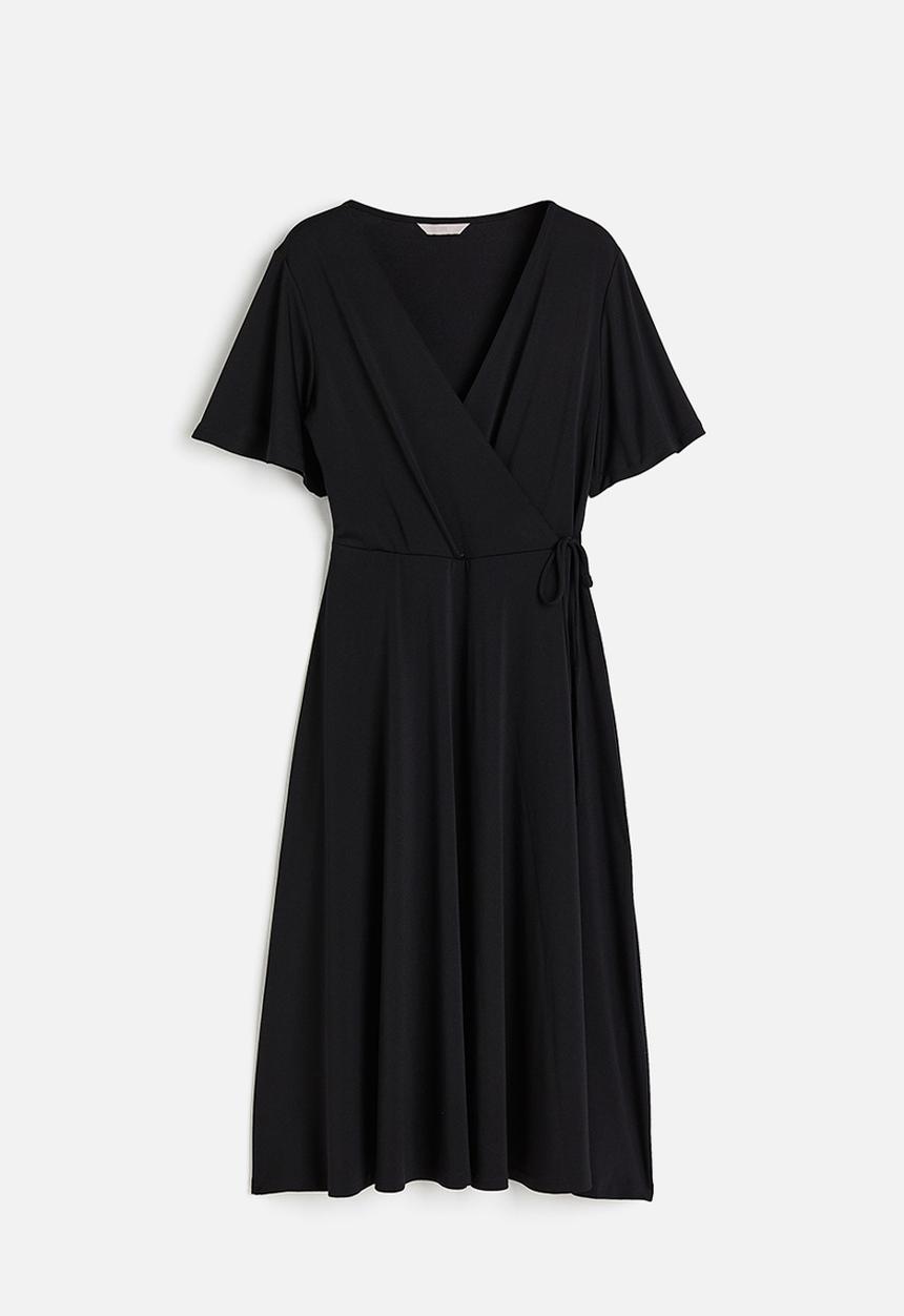 H&M - Jersey wrap dress - black