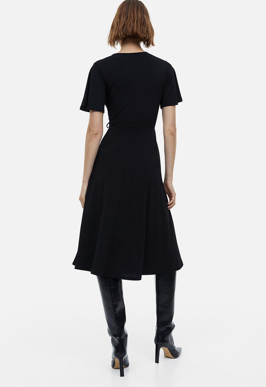 H&M - Jersey wrap dress - black