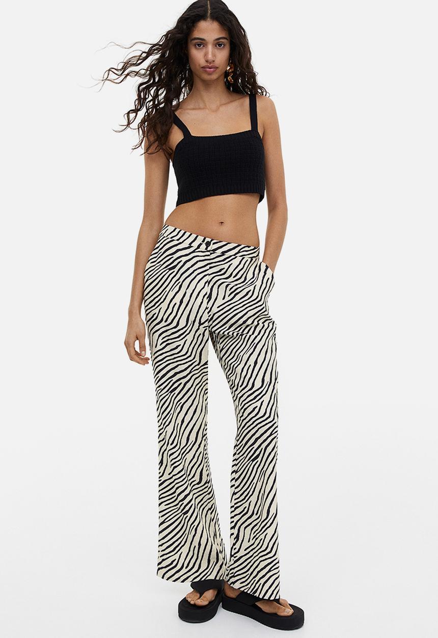 H&M - Flared trousers - white multi