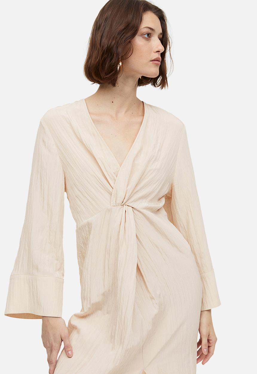 H&M - Knot-detail dress - beige