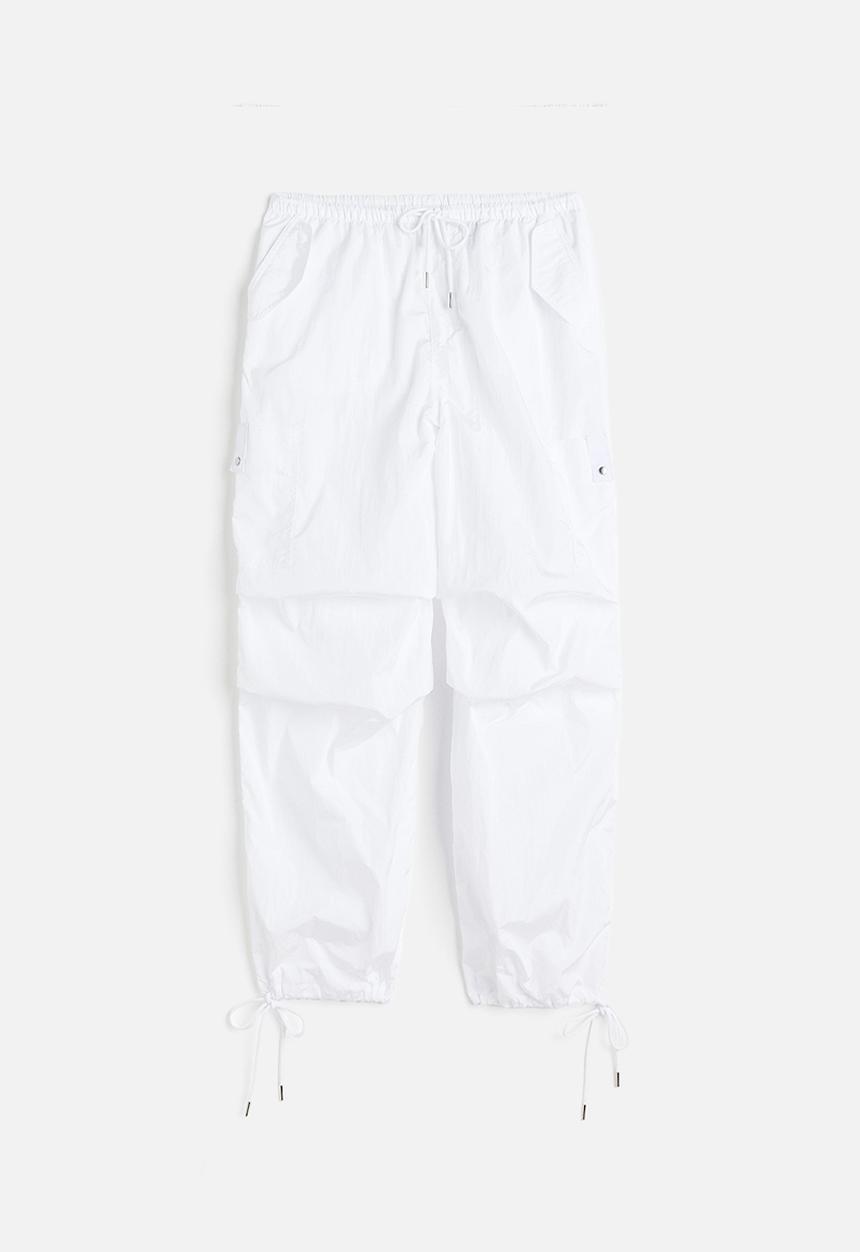 H&M - Nylon parachute trousers - white