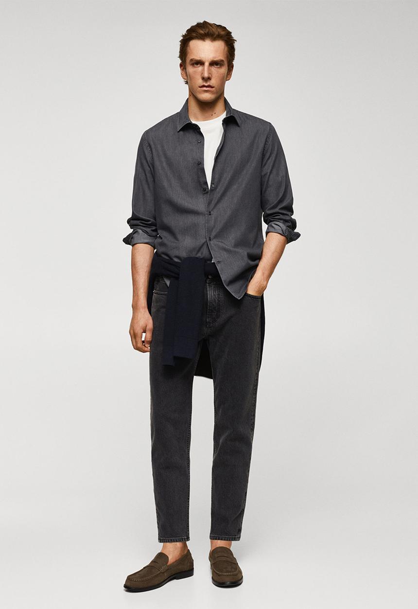 MANGO - Shirt chambre - open gray 