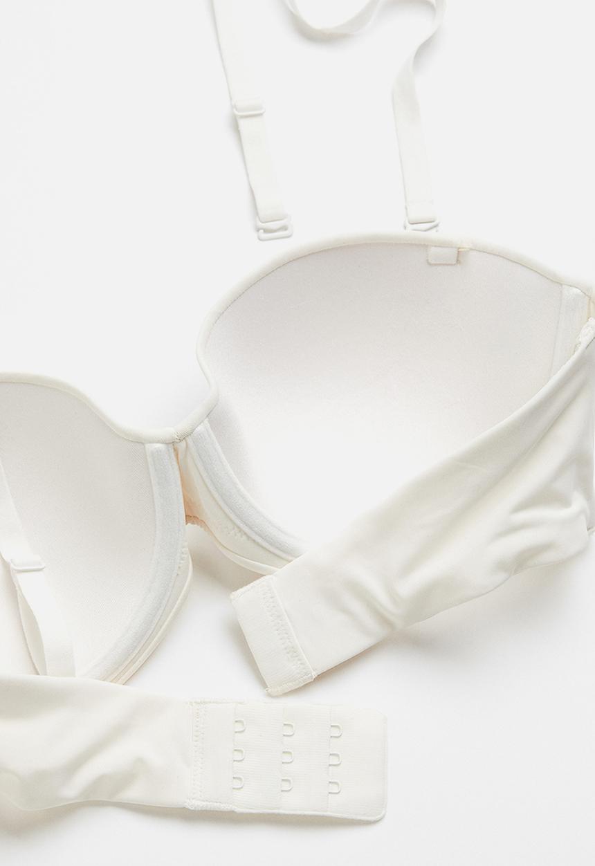 H&M - Padded balconette bra - white