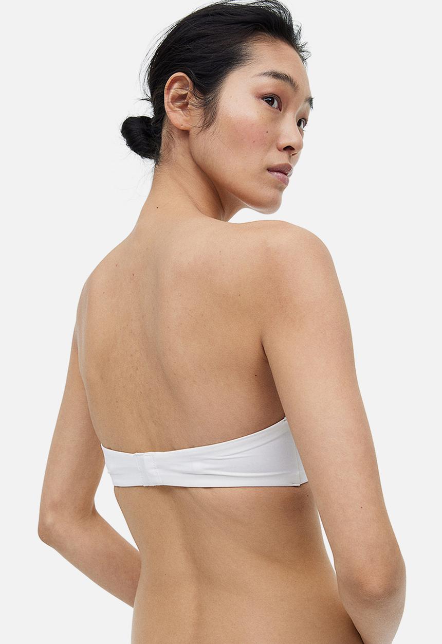 H&M - Padded balconette bra - white