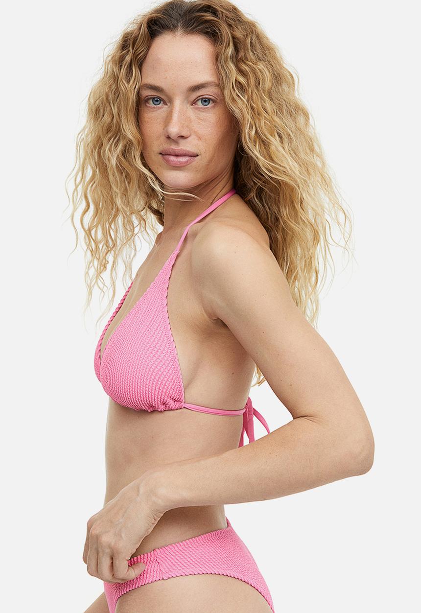 H&M - Padded triangle bikini top - pink