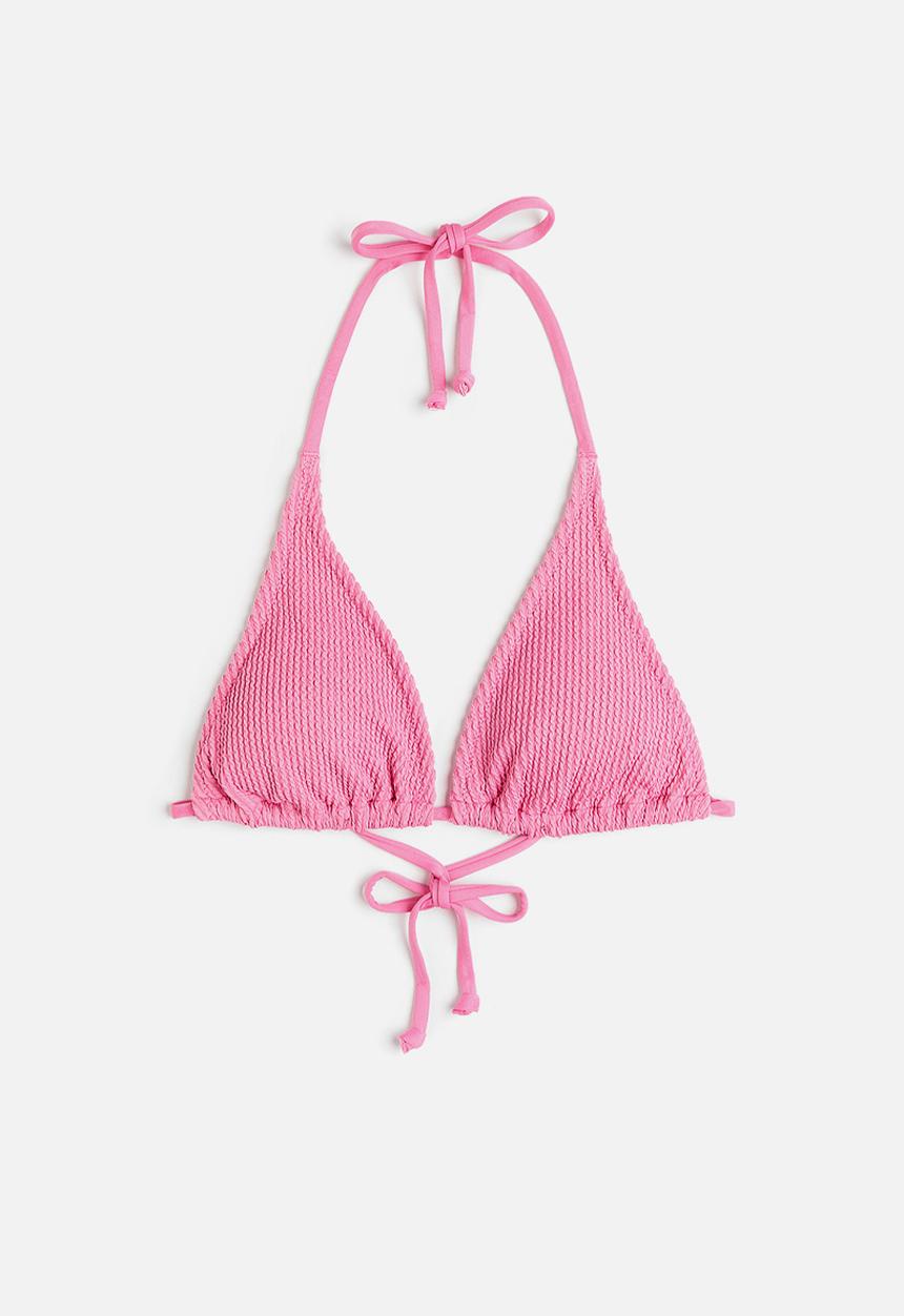 H&M - Padded triangle bikini top - pink