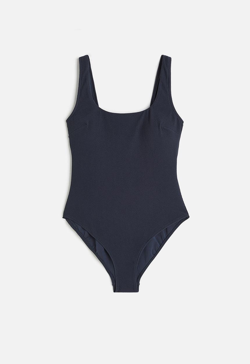 H&M - Padded-cup swimsuit - dark blue 