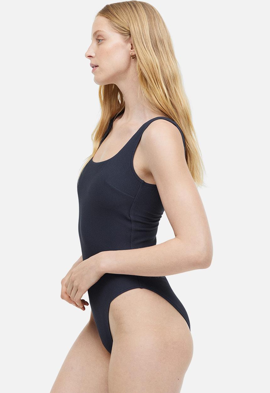 H&M - Padded-cup swimsuit - dark blue 
