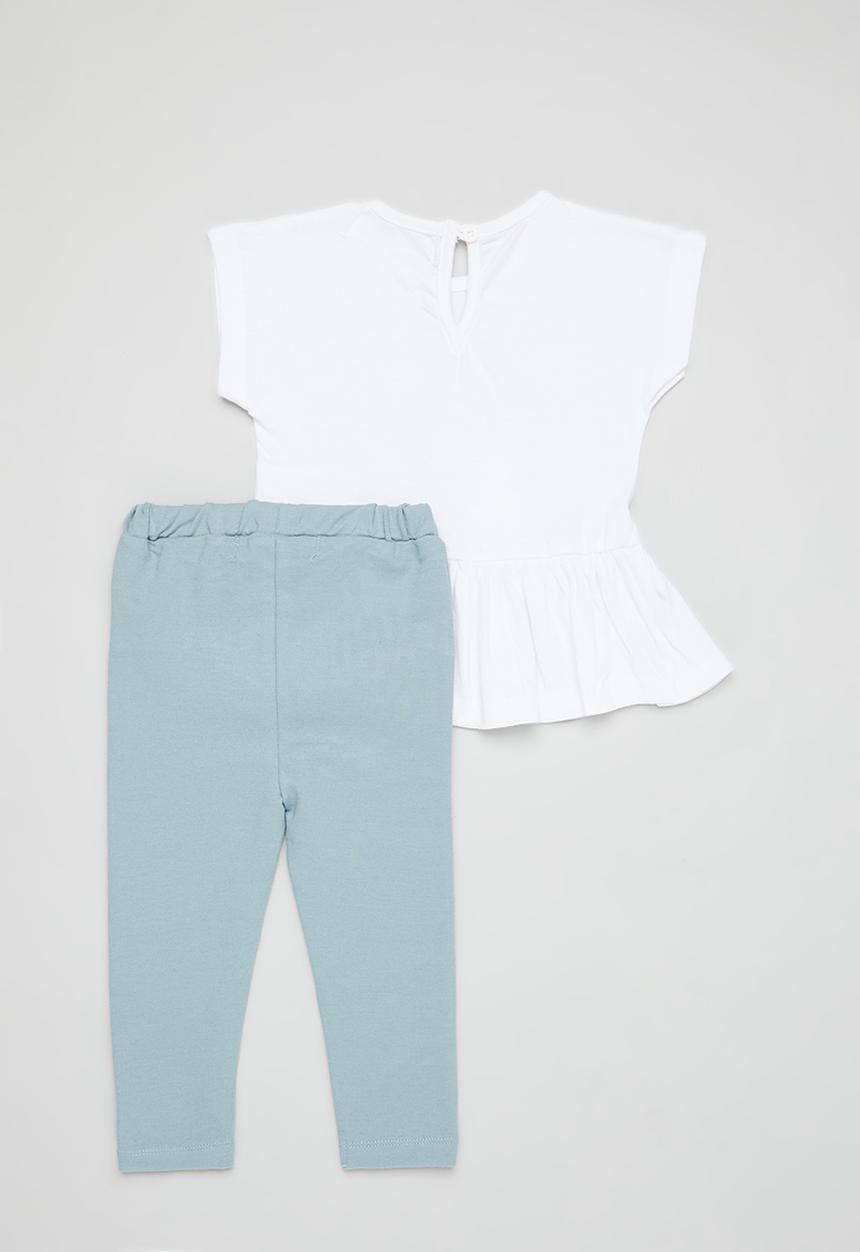 MINOTI - 2 Pack frill top & jegging set - multi