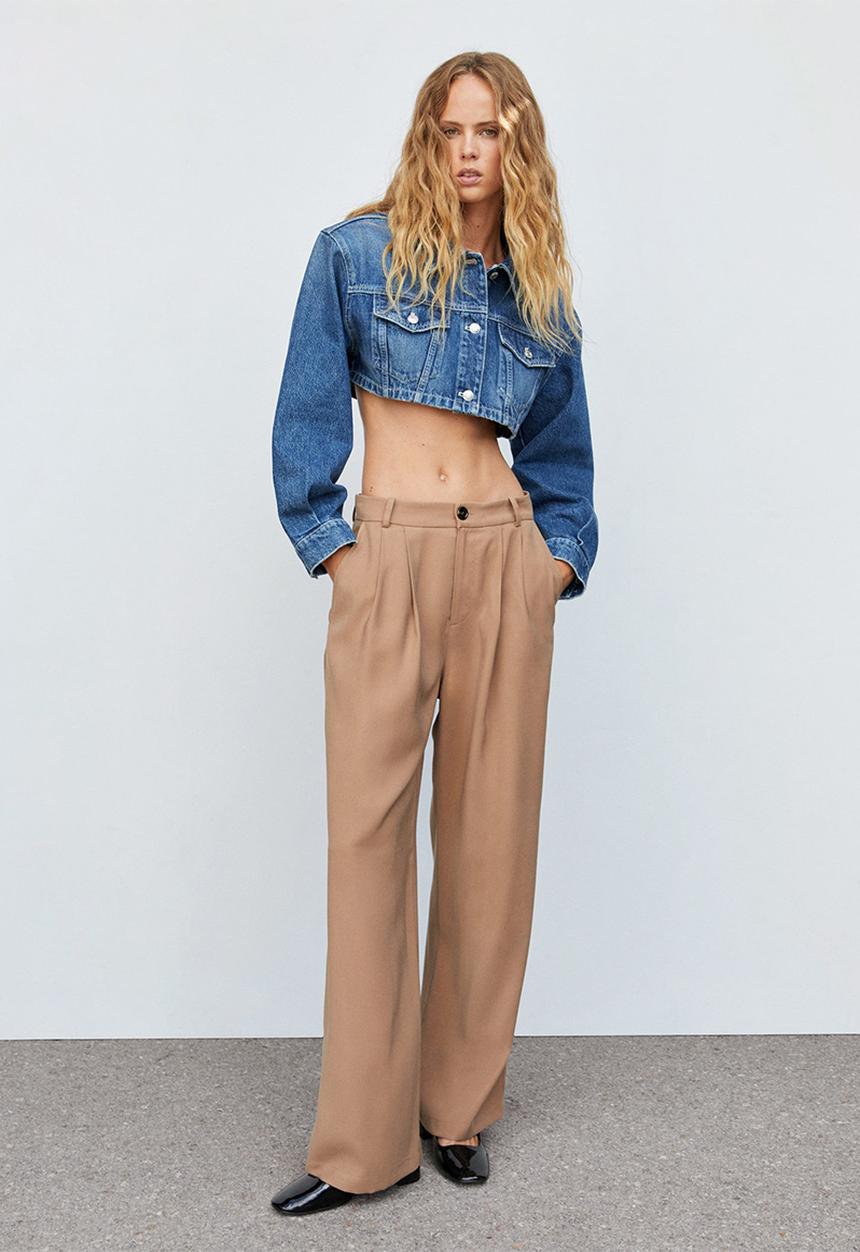 MANGO - Trousers fiby - light beige