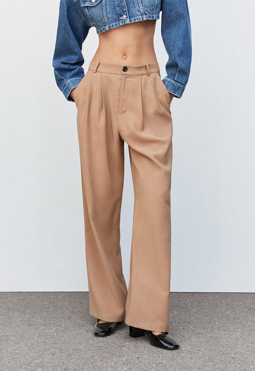 MANGO - Trousers fiby - light beige