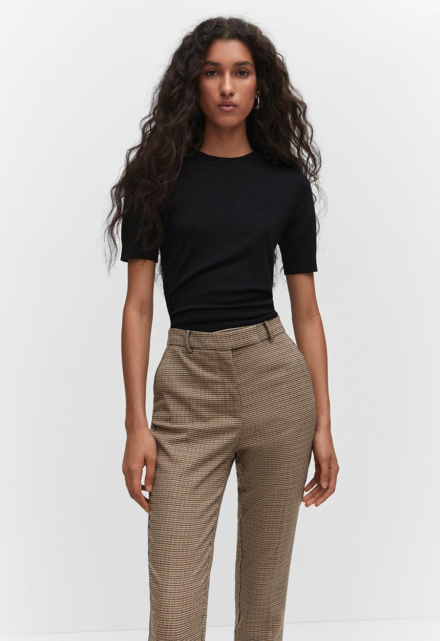 MANGO - Trousers warm - green