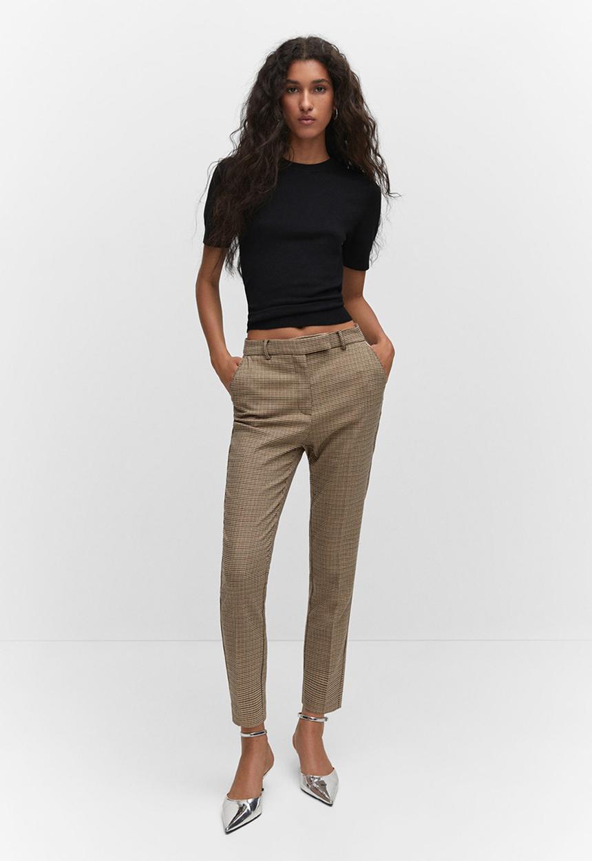 MANGO - Trousers warm - green