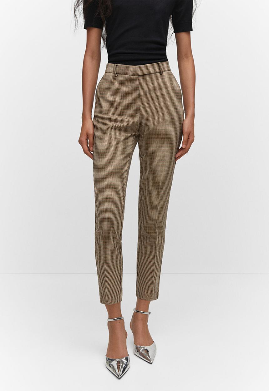 MANGO - Trousers warm - green