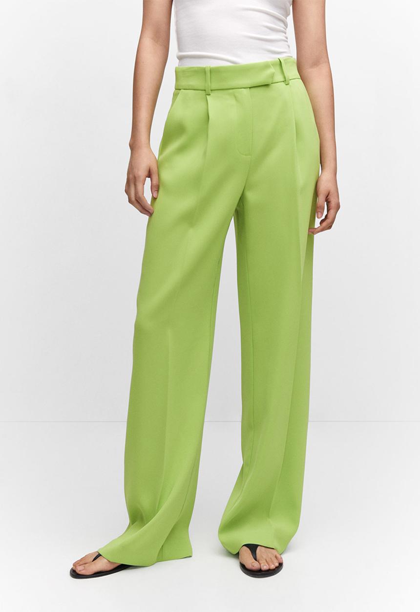 MANGO - Trousers igu - bright yellow