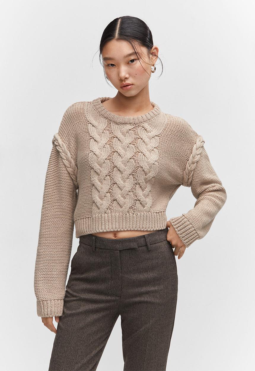 MANGO - Trousers warm - grey