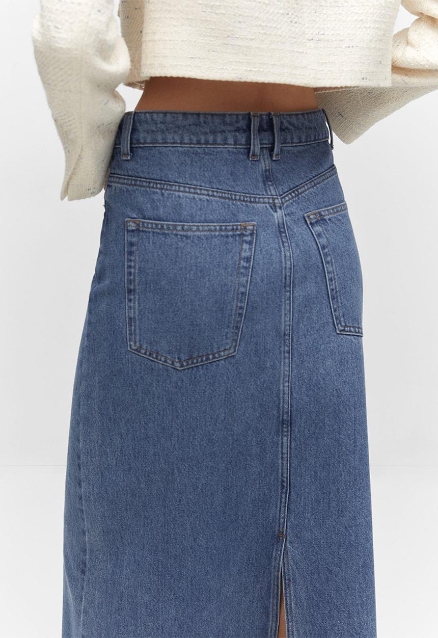 MANGO - Skirt diana - open blue