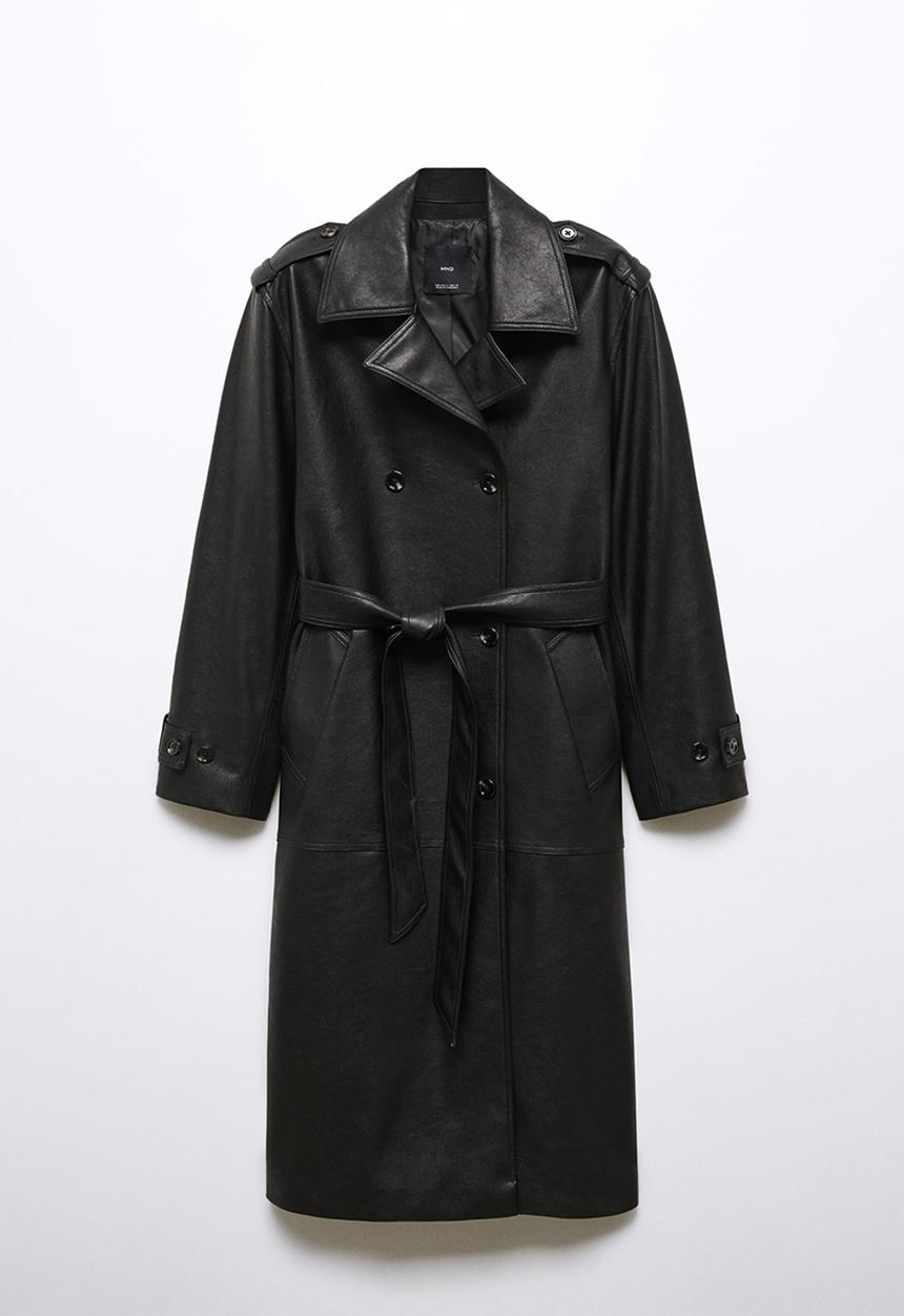 MANGO - Trench coat gossip - black