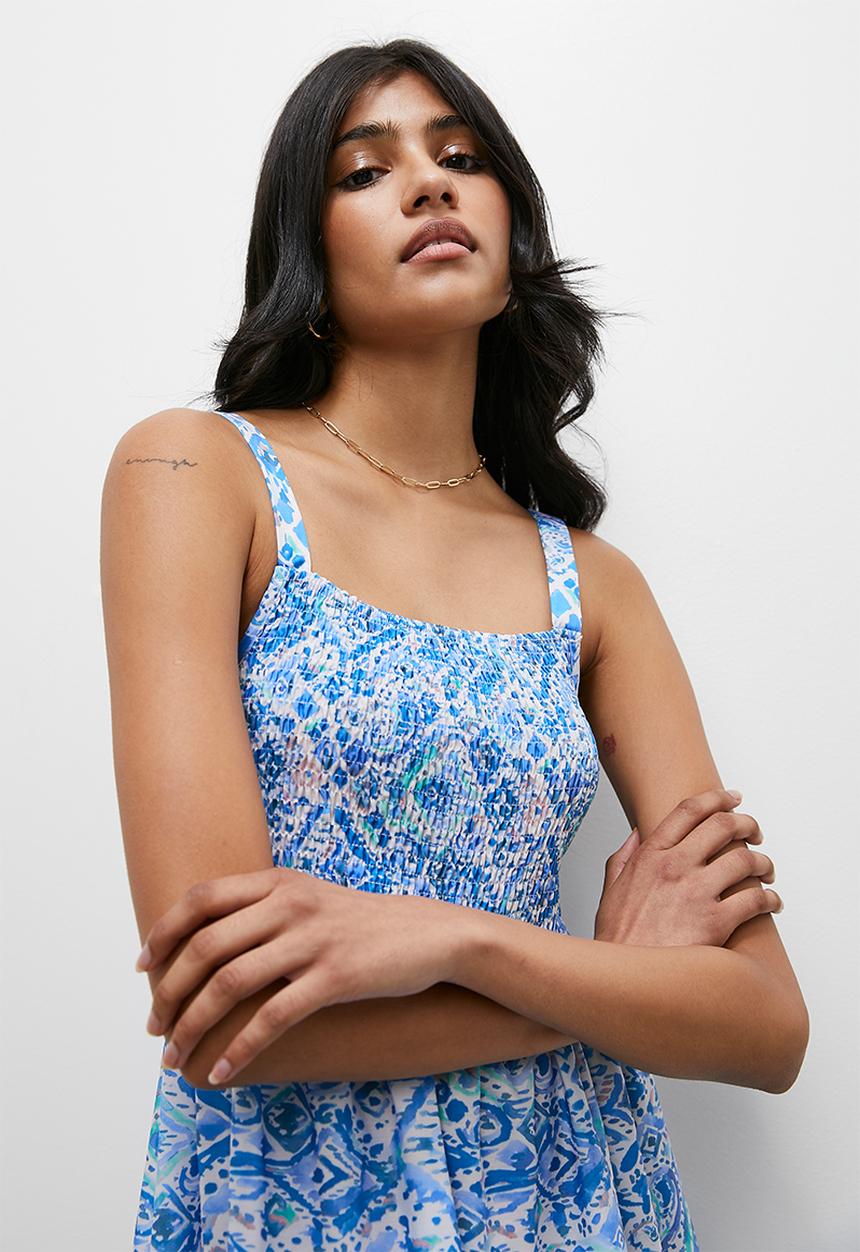 Superbalist - Trim detail maxi dress - blue