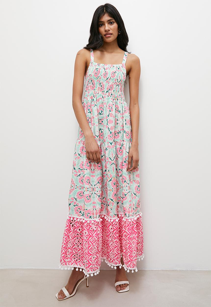 Superbalist - Trim detail maxi dress - pink