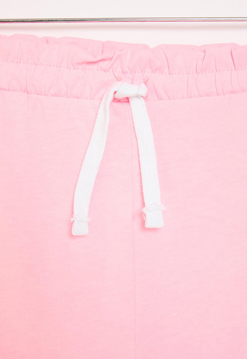 MINOTI - Girls pink basic jersey short - neon pale pink
